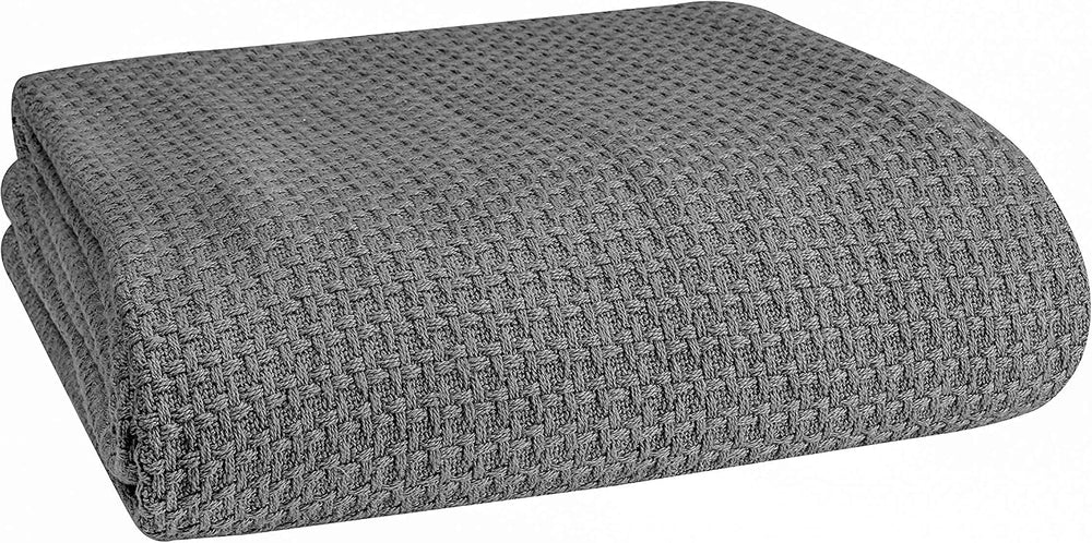 Belizzi Home 100% Cotton Bed Blanket, Breathable Bed Blanket King Size, Cotto...