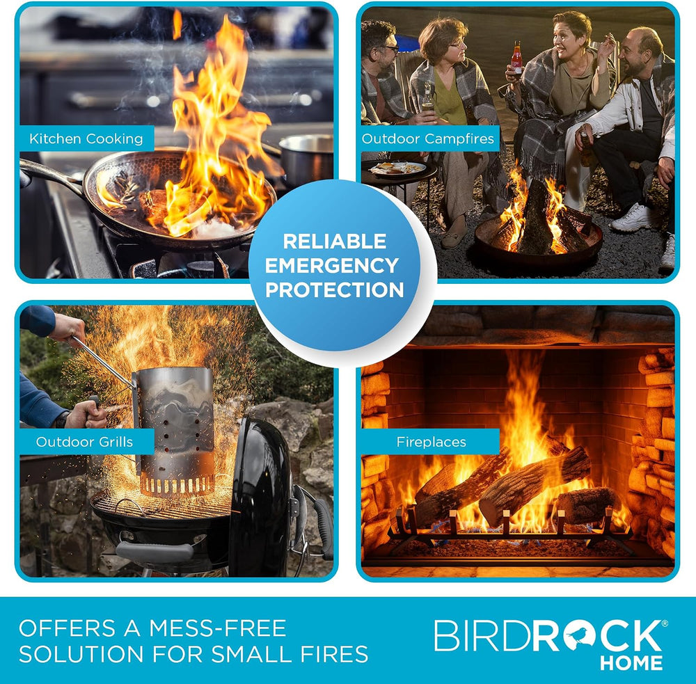 BIRDROCK HOME Fire Blanket for Home and Kitchen | Emergency Supplies for Smal...