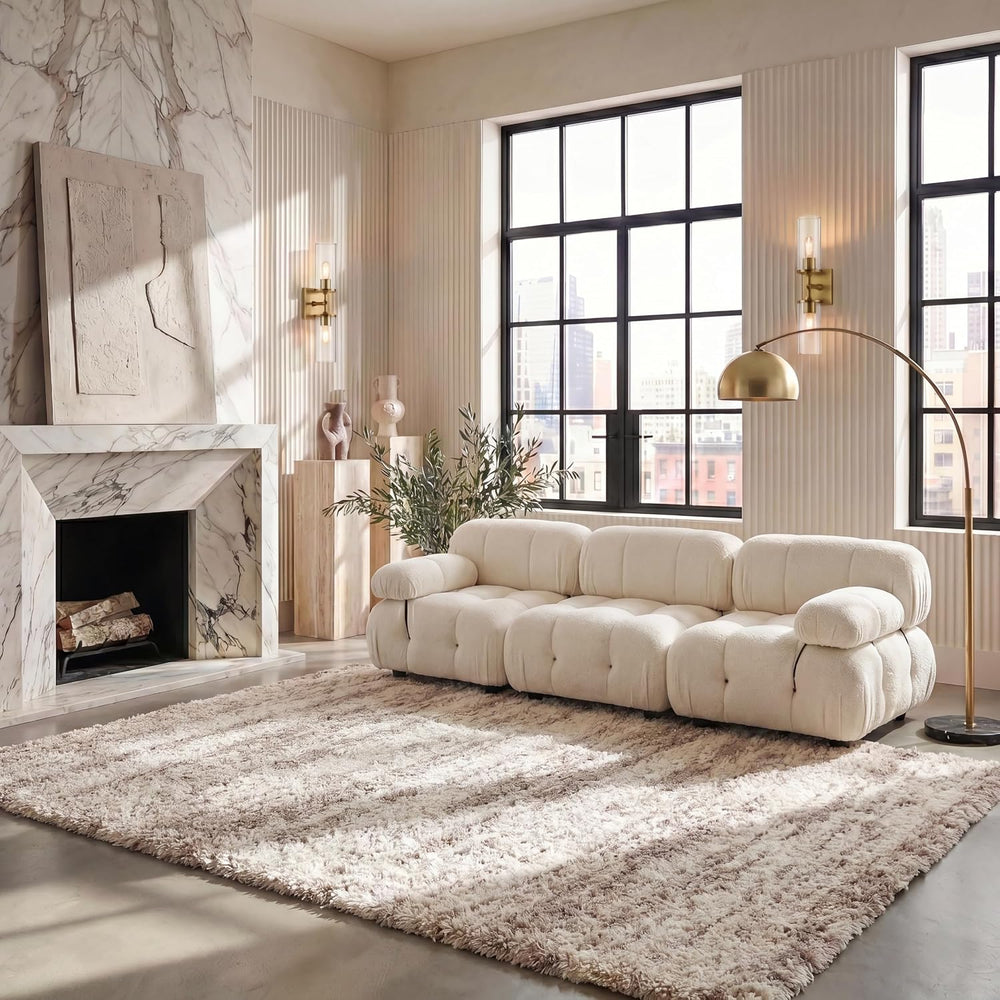 SAFAVIEH Hudson Shag Rug 9x12, Large Ivory & Beige SGH206B