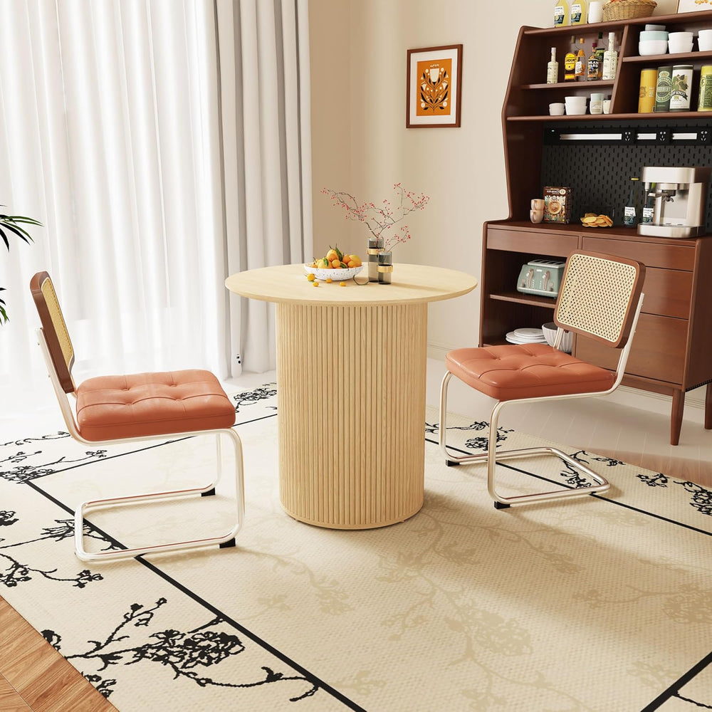 AVZEAR 31.5" Round Dining Table for 2 People, Small Kitchen Dinner Table...