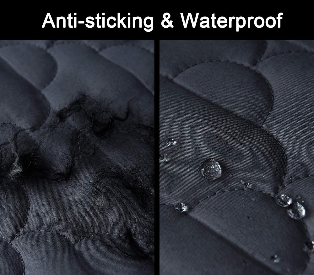 CHHKON Dark Grey Sofa Cover for Dog with Side Pockets 100% Waterproof Quilted...