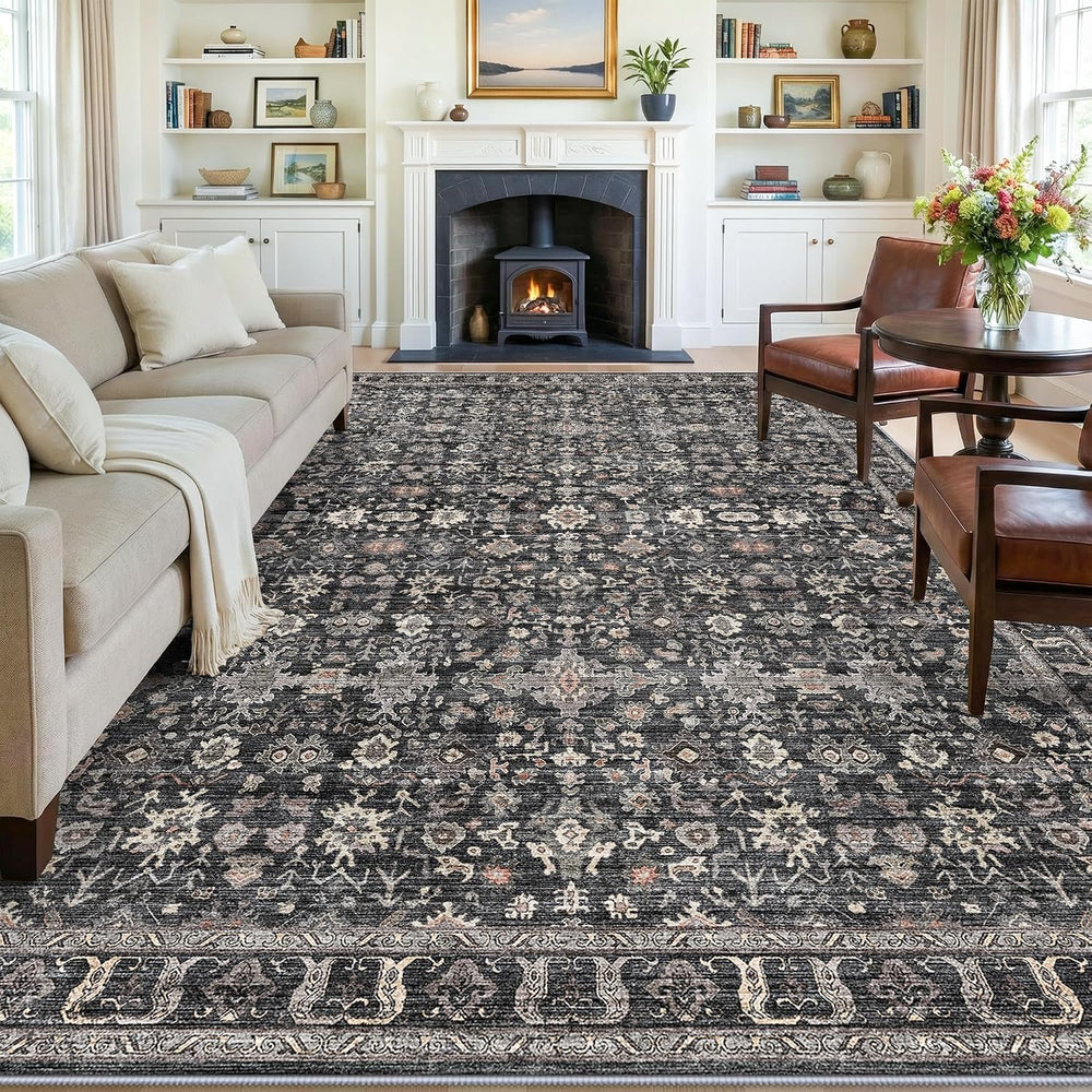 9x12 Area Rugs for Living Room - Washable Dining Room Rugs for Under Table