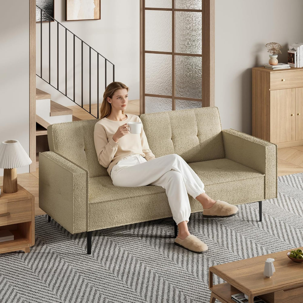 Furnify 68" W Loveseat Sofa, Modern Love Seat Couches for Living Room, U...