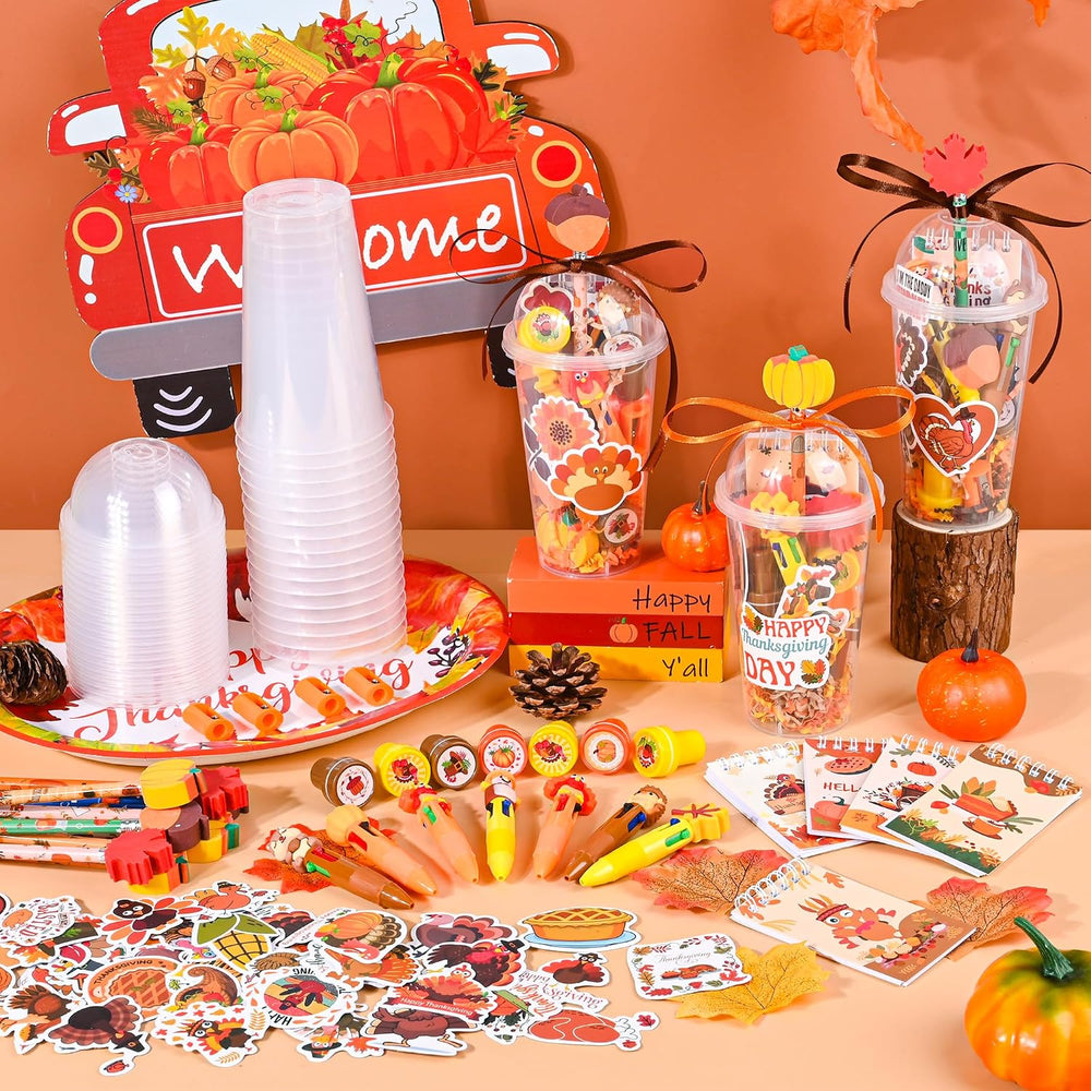 LiYiQ 24 Set 247 Pcs Thanksgiving Party Favors Return Gifts for Party, Studen...