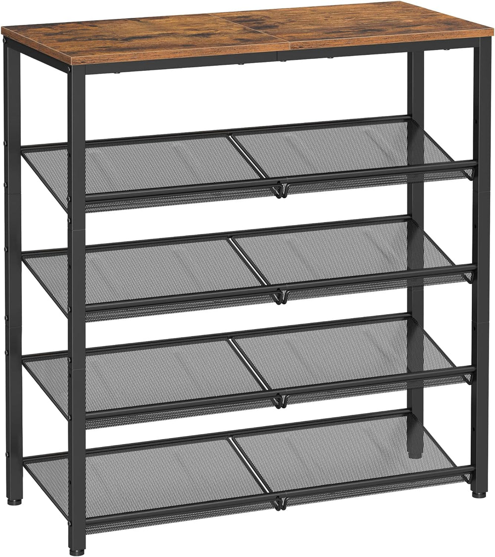 VASAGLE Shoe Rack for Entryway, 5-Tier Shoe Rack Organizer with Storage Shelv...