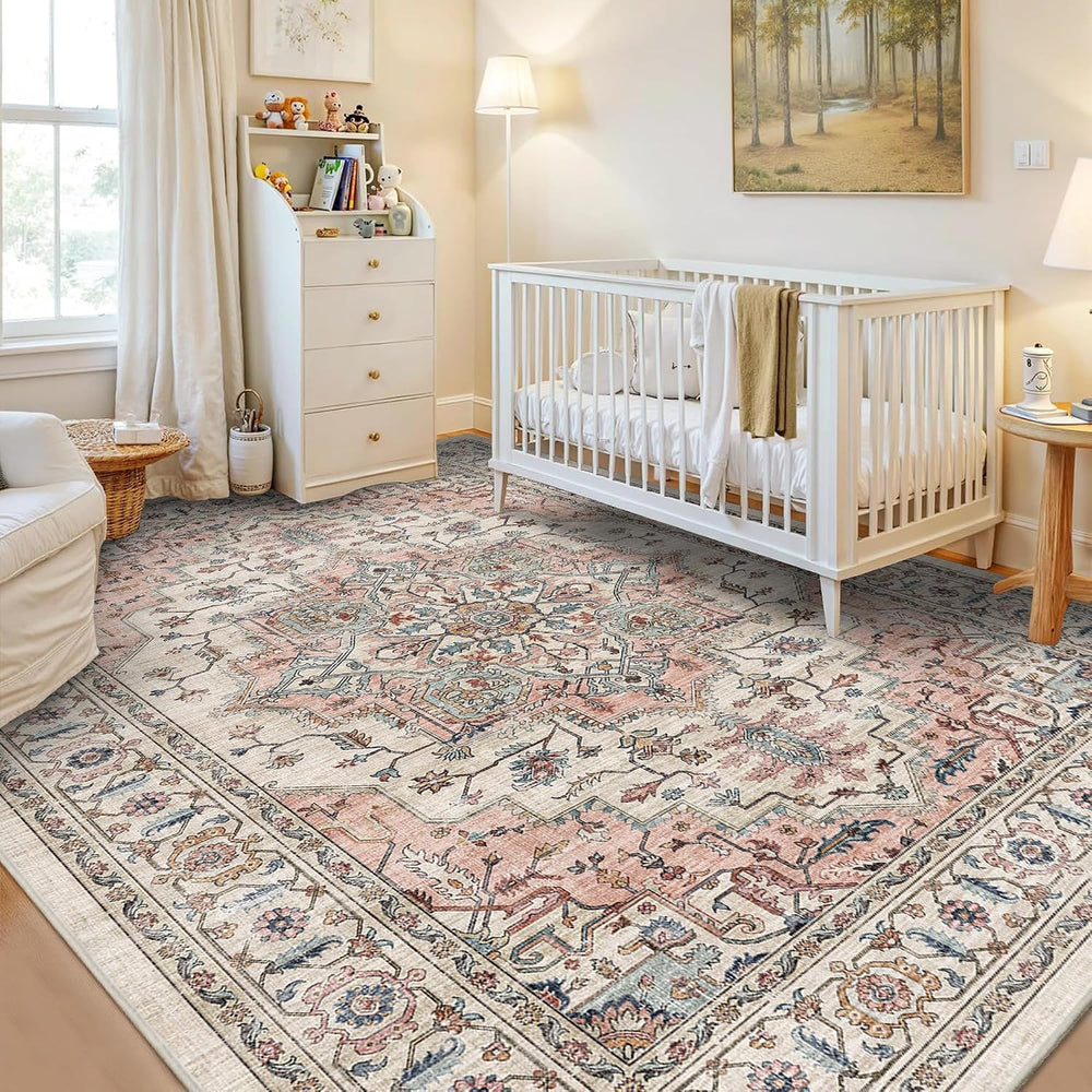 6x9 Area Rug for Living Room Soft Washable Vintage Boho Area Rug