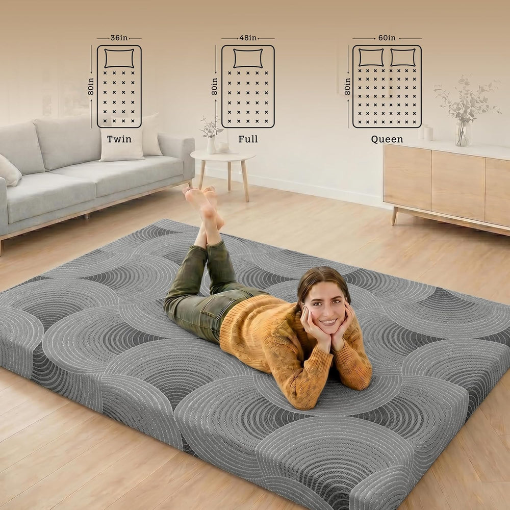 Japanese Floor Mattress,3.5" Thicken Futon Mattress Tatami Mat Full