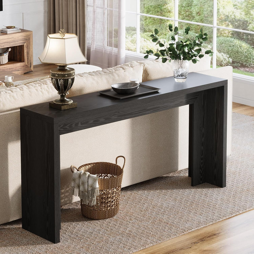 Tribesigns 55-Inch Farmhouse Console Table, Wooden Couch Table Behind Sofa wi...