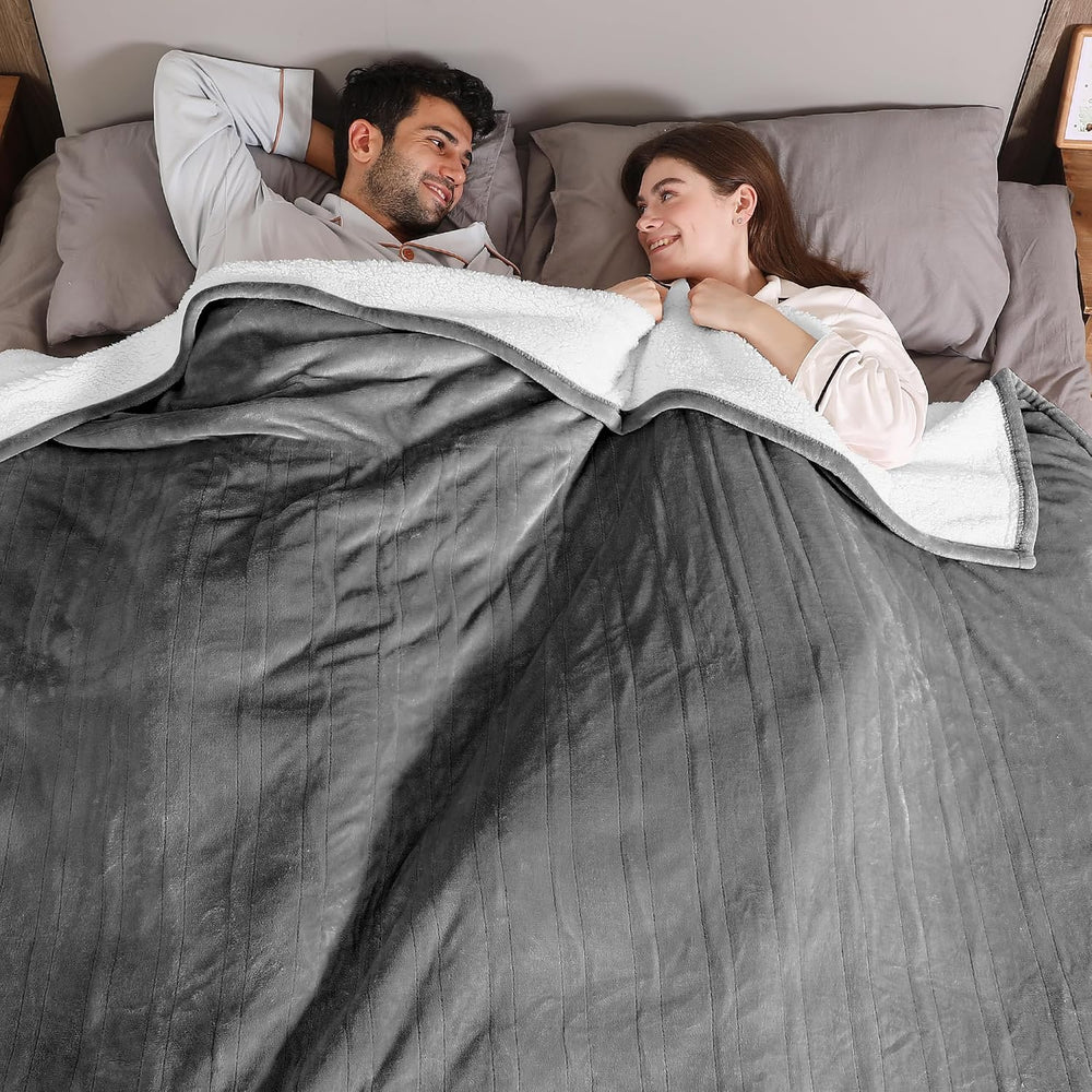 ESTINGO Electric Blanket Queen Size, Queen Heated Blanket Dual Control
