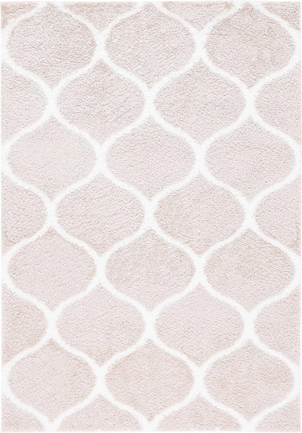 SAFAVIEH Tahoe Shag Collection Area Rug - 9' x 12', Beige & White...