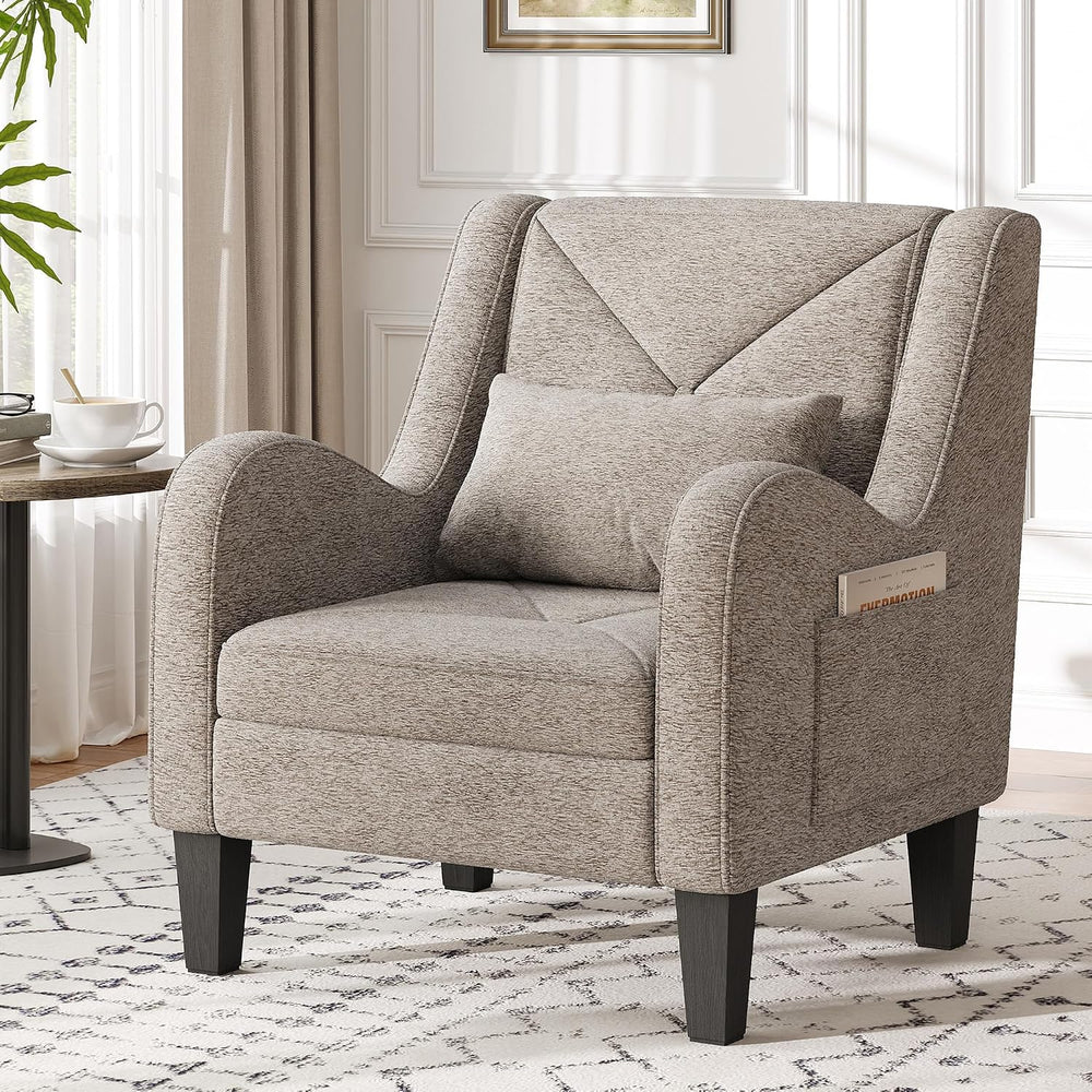 Maupvit Chenille Accent Chair for Living Room Bedroom Chair Comfy Reading Cha...