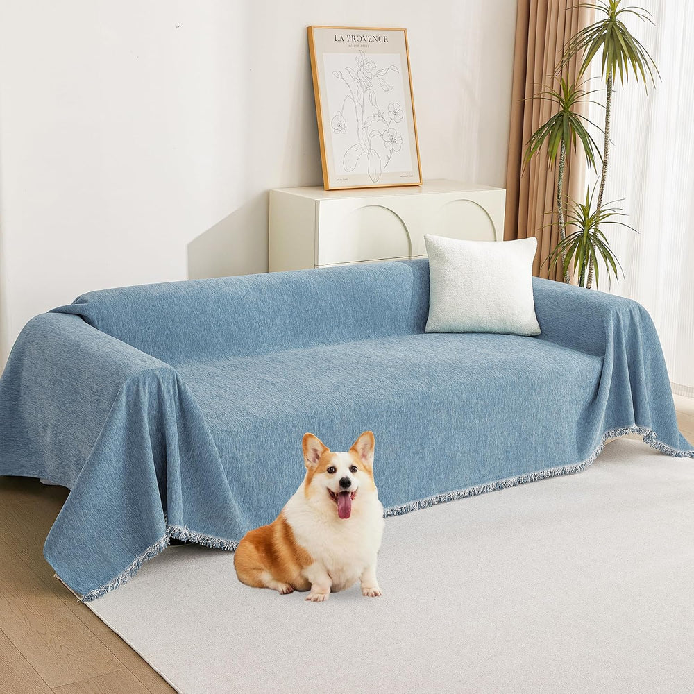 MYSKY HOME Chenille Couch Cover, Sofa Slipcover
