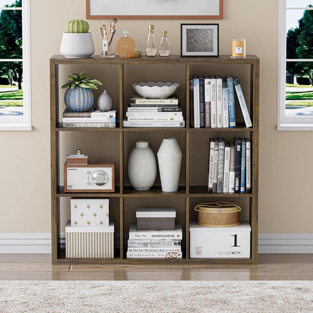 Cube Storage Organizer Bookcase, Decorative 11 inch Open Back Cubical Shelf w...