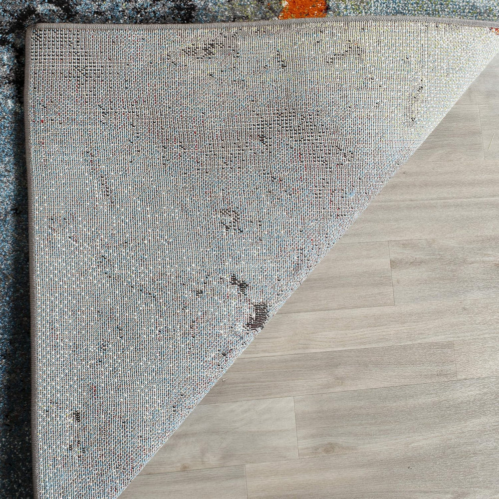 SAFAVIEH Glacier Collection Area Rug - 8' x 10', Blue & Multi, Mo...