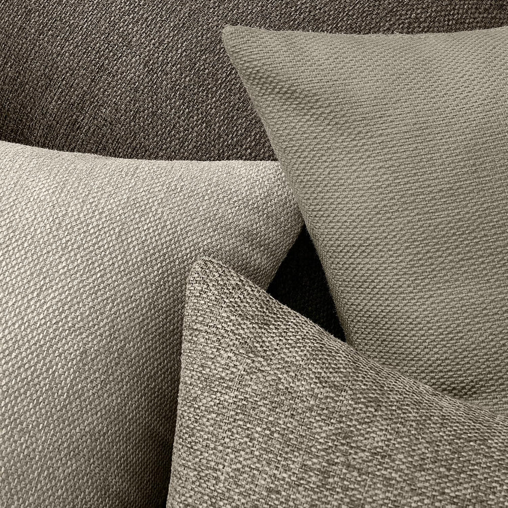 Natural Linen Look Throw Pillow Covers 18x18 Inch Set of 4, Textured Woven De...