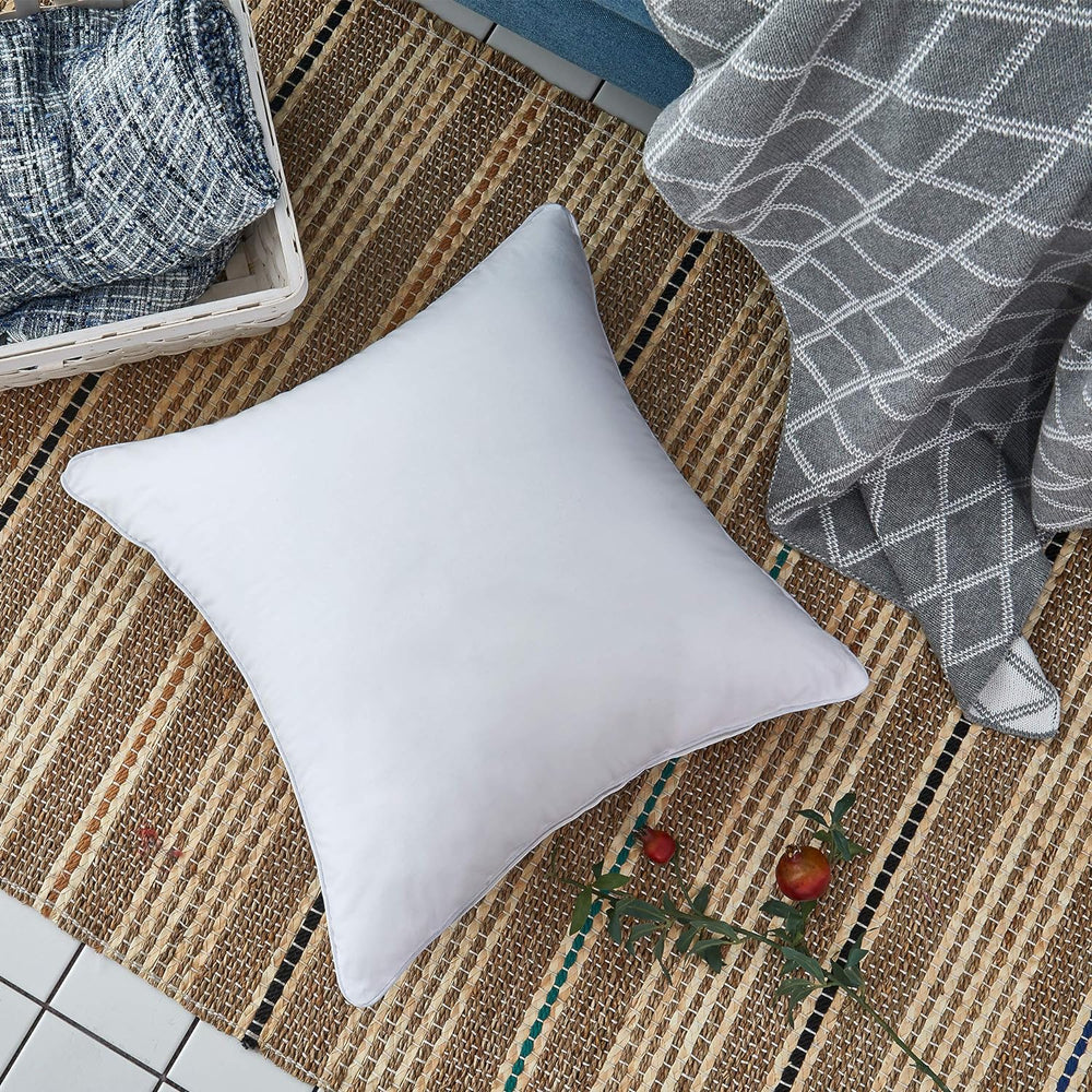 Oubonun 22 x 22 Throw Pillow Inserts (Set of 2) with 100% Cotton Cover - 22 I...
