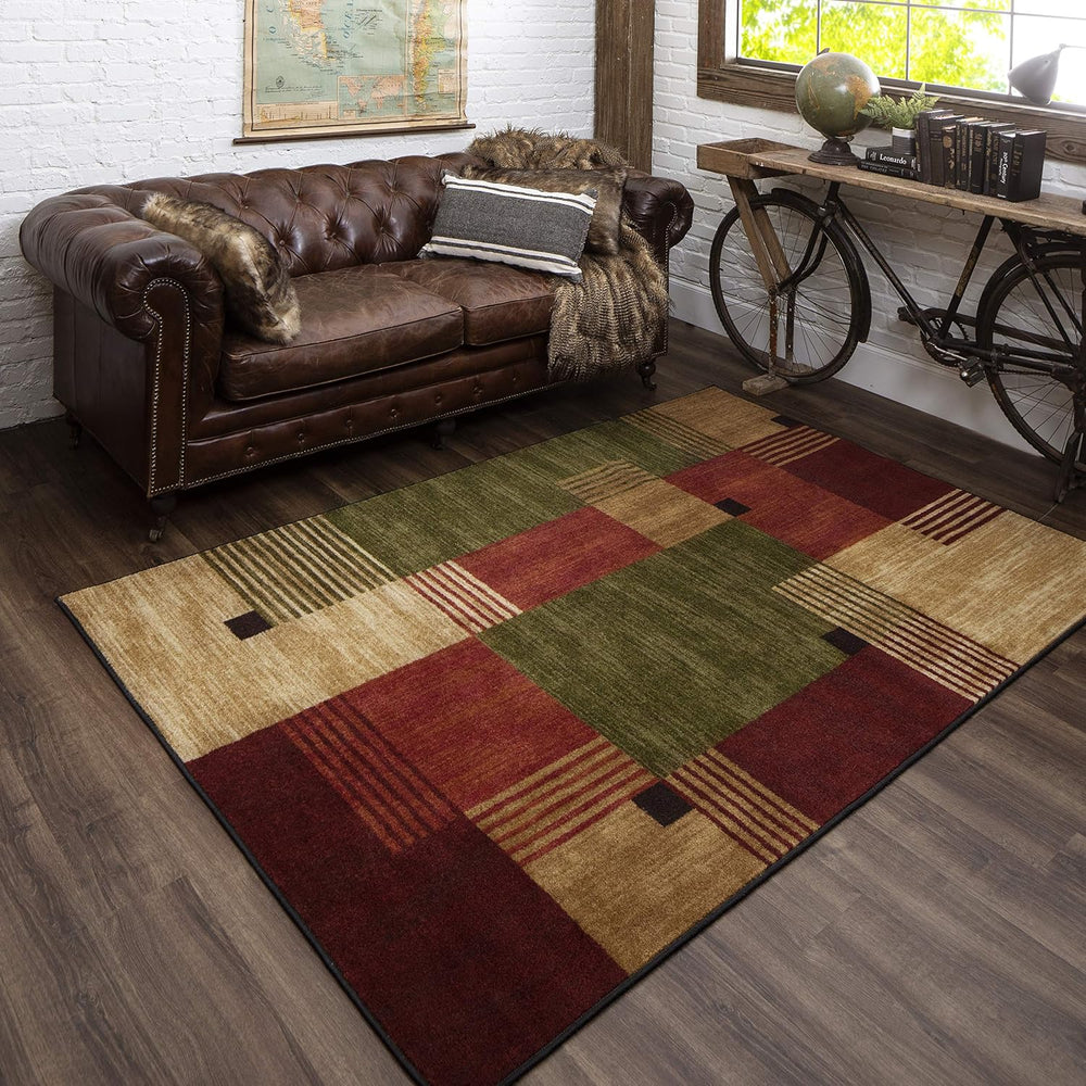 Mohawk Home Alliance Modern Geometric 5' x 8' Area Rug - Red - Perfec...