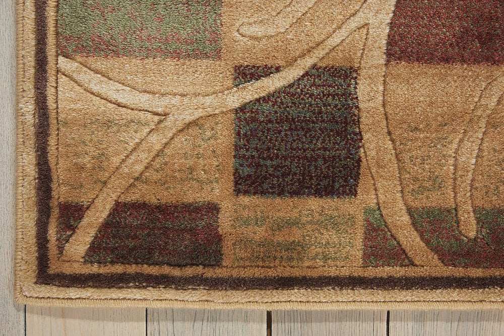 Nourison Home Expressions Beige 2'3" x 8' Area Rug - Easy Clean,...