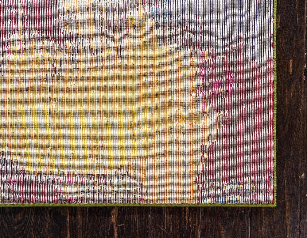 Unique Loom Estrella Collection Colorful, Abstract, Watercolor, Modern, Eclec...