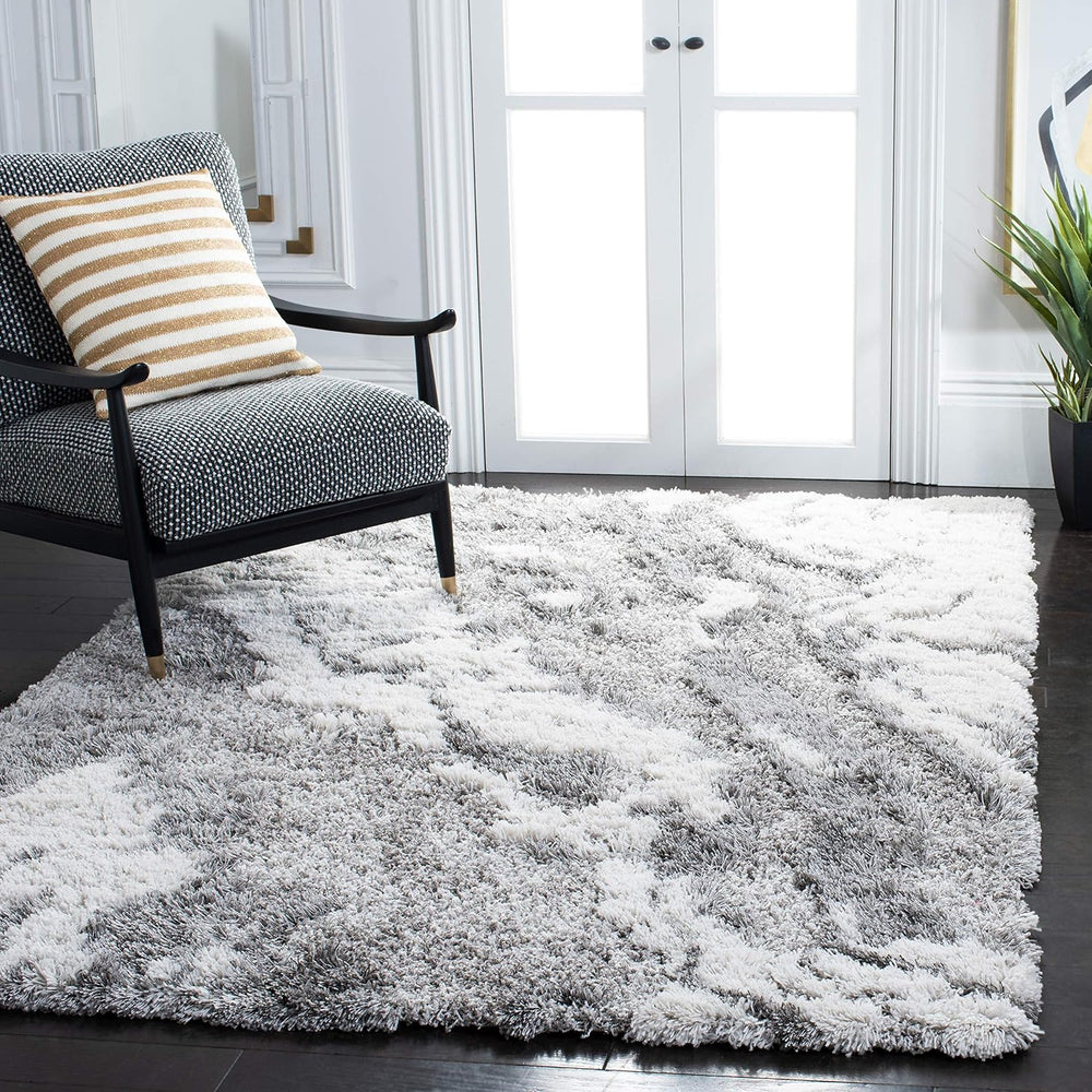 SAFAVIEH Horizon Shag Rug 5'3"x7'7", Soft Plush Modern Grey...