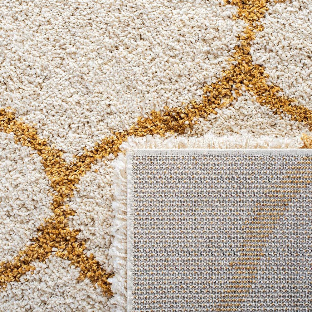 SAFAVIEH Hudson Shag Runner Rug 2'3"x8', Plush Trellis Ivory &am...