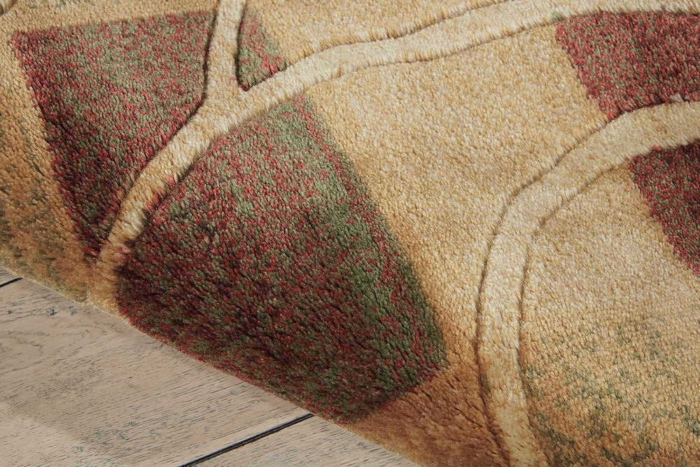 Nourison Home Expressions Beige 2'3" x 8' Area Rug - Easy Clean,...