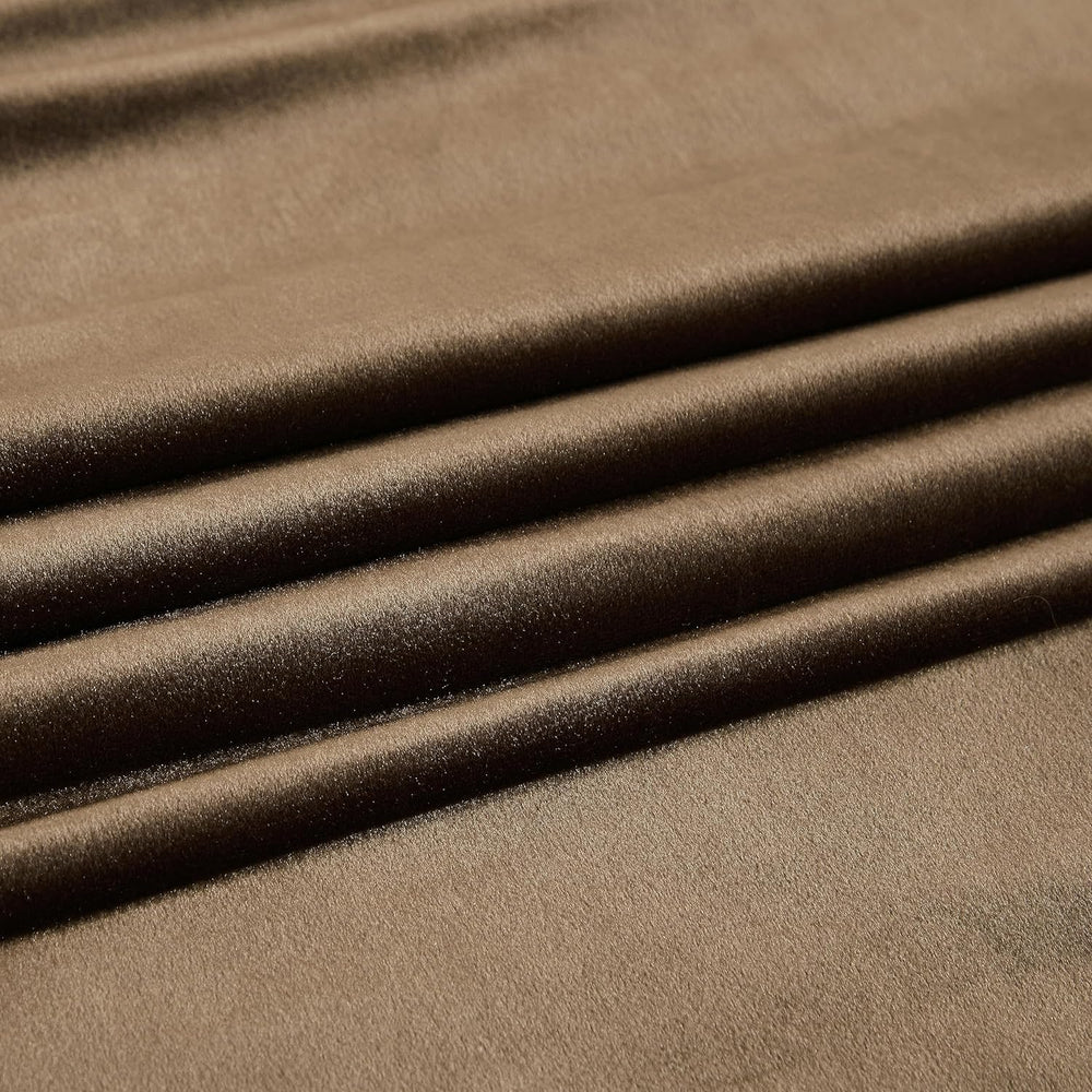 PRIMROSE Brown Velvet Curtains 96 inch Long for Living Room,Set of 2 Panels B...