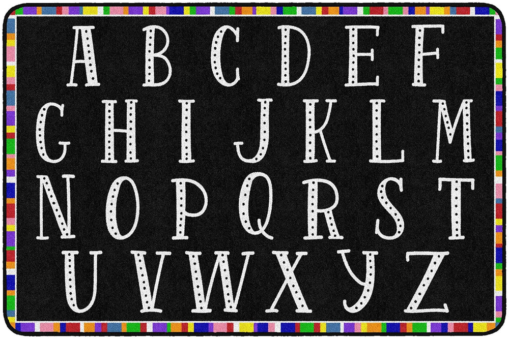 Flagship Carpets Colorful Abc's Multicolor Border Area Rug for Childrens ...
