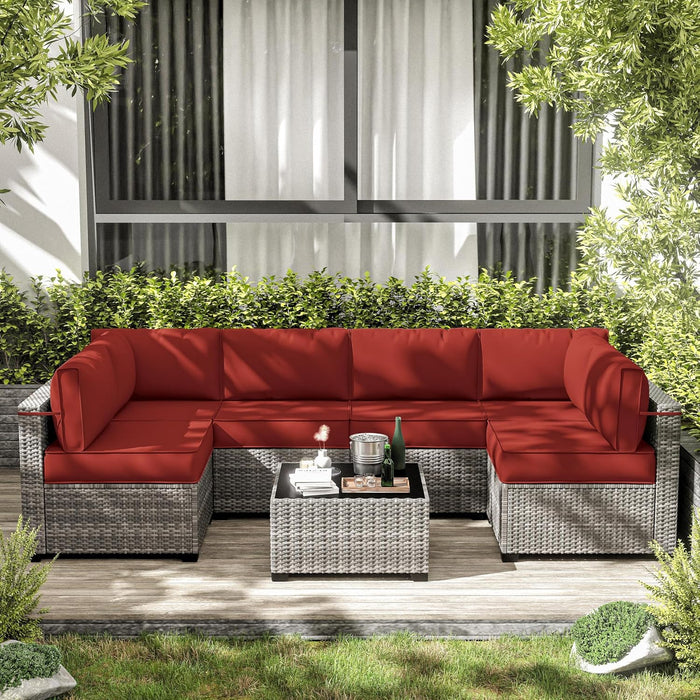 14-Piece Outdoor Cushions for Patio Furniture,Water-Resistant Sofa Cushion
