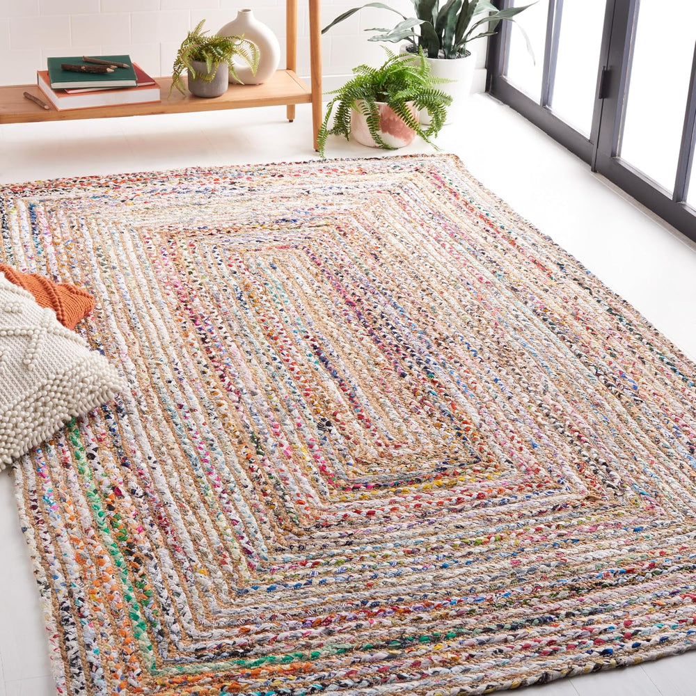 SAFAVIEH Cape Cod Area Rug 5x8, Jute Textured Beige & Multi CAP202B