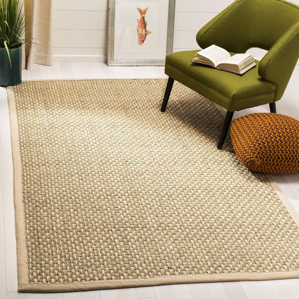 SAFAVIEH Area Rug 3x5 - Natural Fiber Collection - Natural & Beige, Seagr...