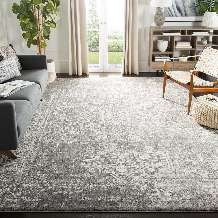 SAFAVIEH Evoke Area Rug 8x10, Large Grey & Ivory EVK256D