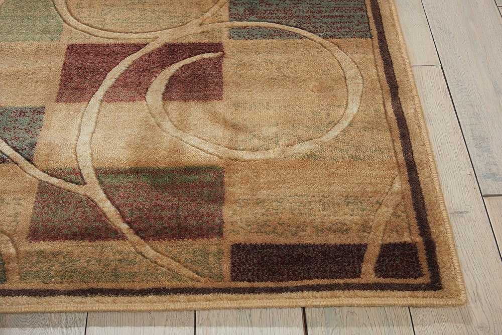 Nourison Home Expressions Beige 2'3" x 8' Area Rug - Easy Clean,...