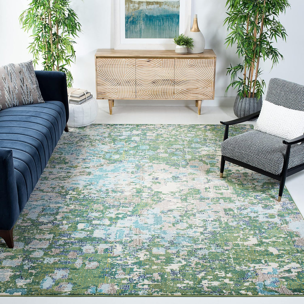 SAFAVIEH Madison Area Rug 8'x10', Modern Green & Turquoise MAD425Y