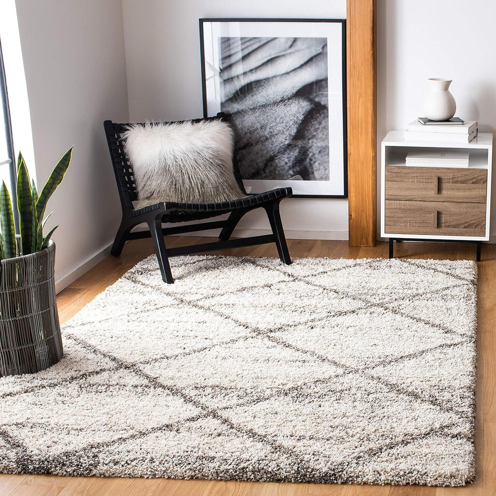 SAFAVIEH Hudson Shag Collection Area Rug - 5'3" x 7'6", Gre...