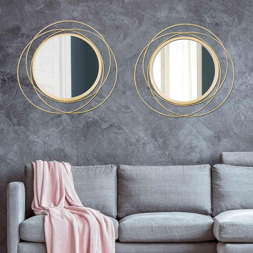 3 Set Sunburst Round Mirrors for Wall Decor Bedroom Bathroom