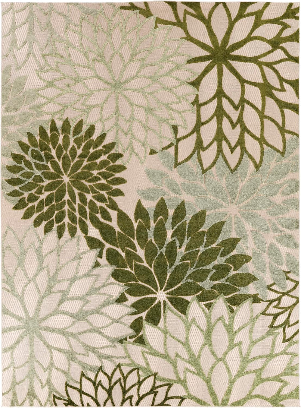 Nourison Home Aloha Indoor/Outdoor Ivory Green 7'10" x 10'6"...