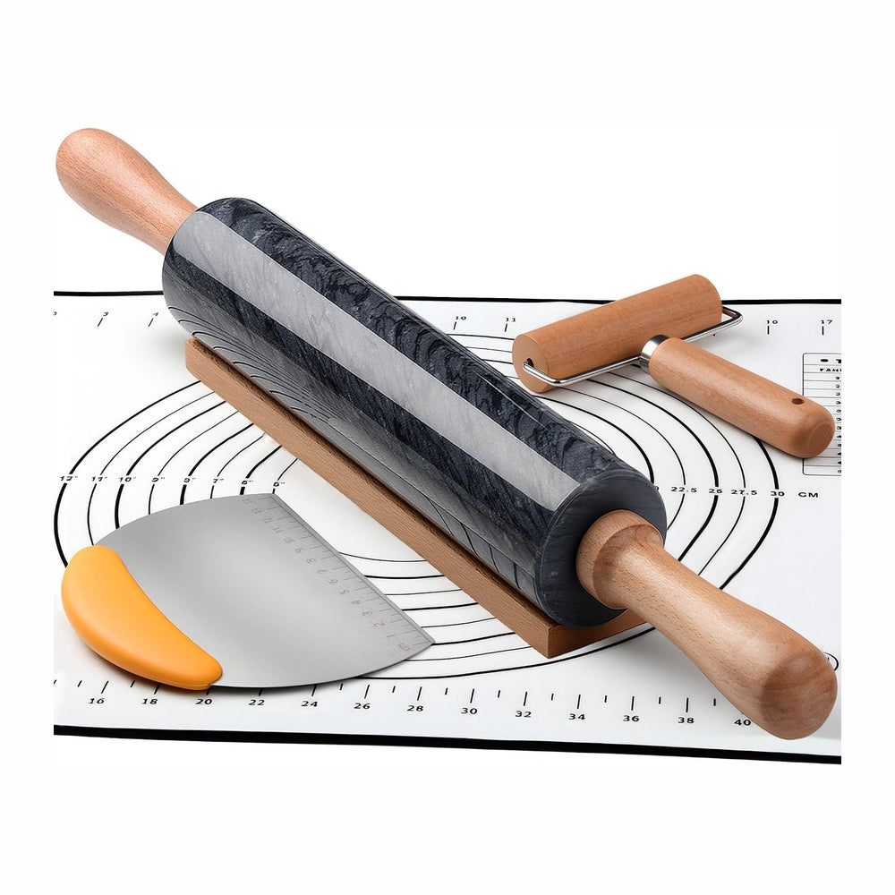 18.5 inches Marble Rolling Pin, Large Non-Stick Dough Roller,