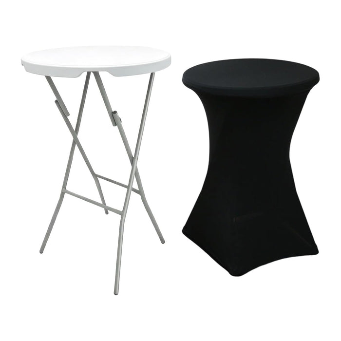 32 inch Cocktail Table, 43in Tall Foldable High Top Folding Table