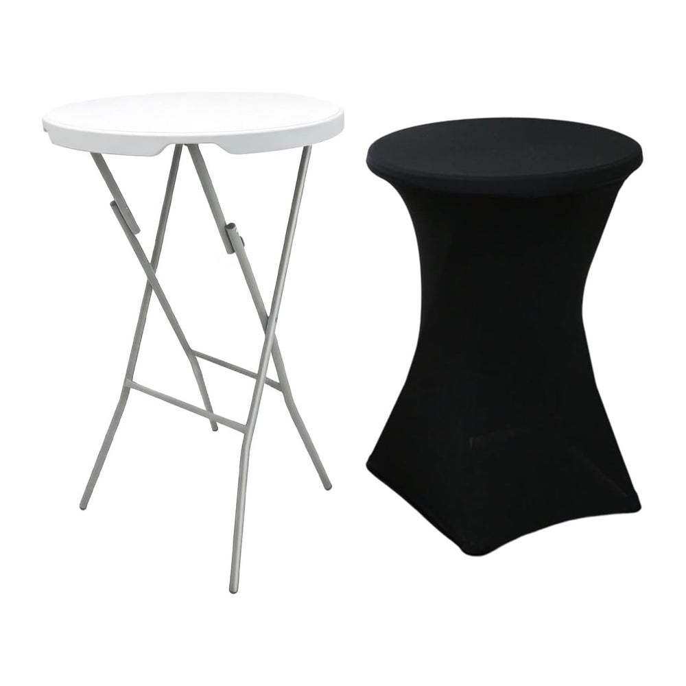 32 inch Cocktail Table, 43in Tall Foldable High Top Folding Table