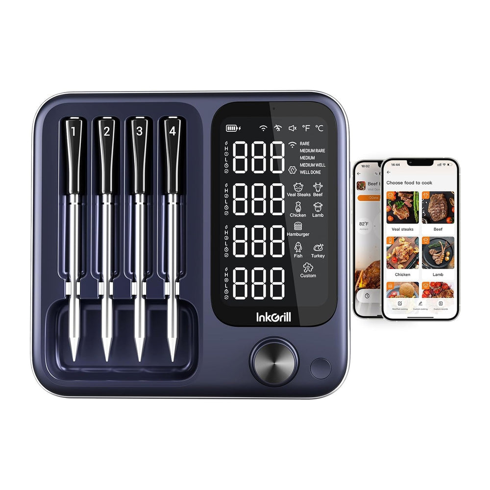 4-Probe Digital Meat Thermometer Wireless