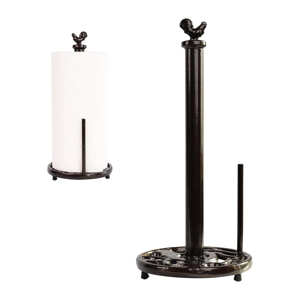 Cast Iron Rooster Paper Towel Holder