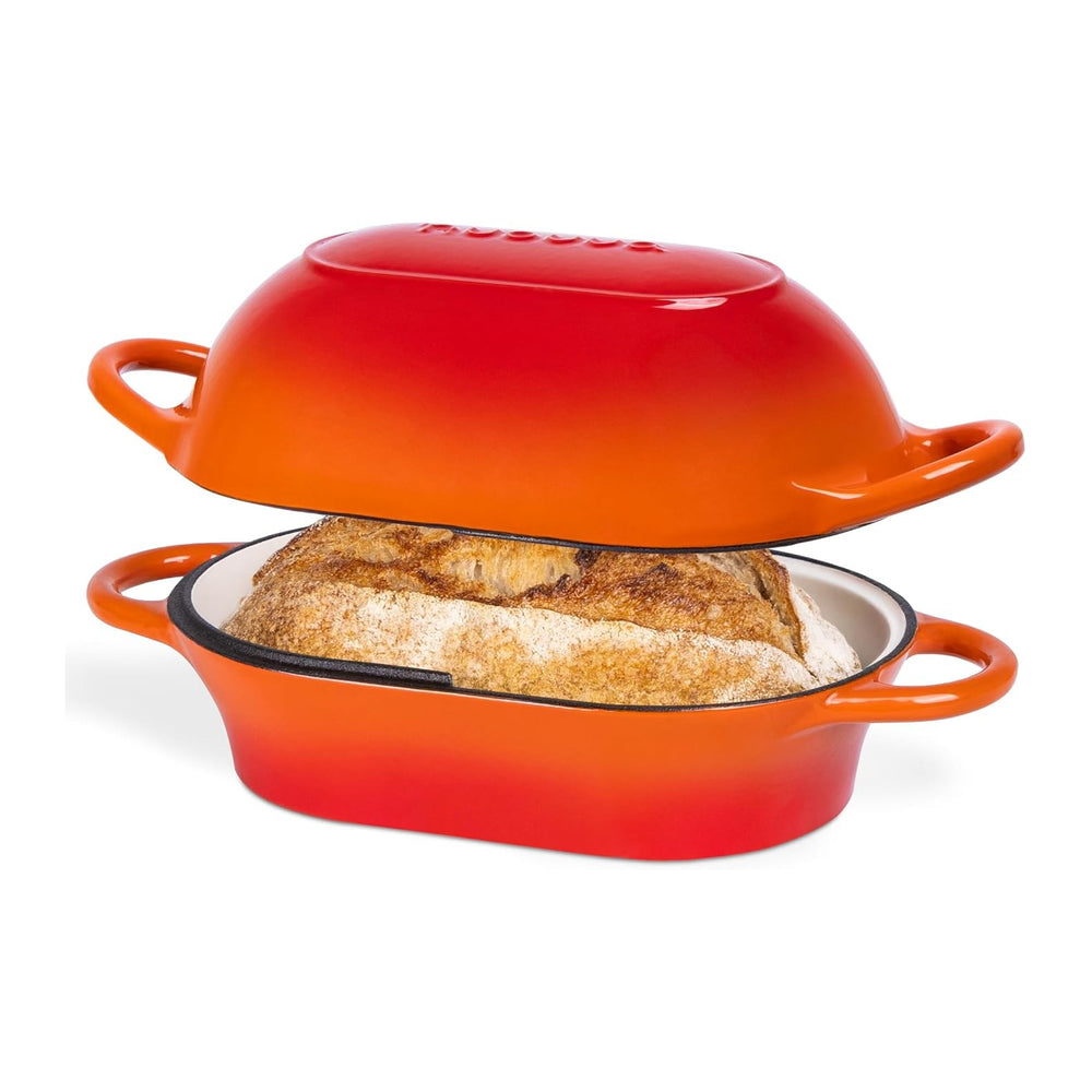 Dutch Oven For Sourdough Bread Baking – Enamelled Cast Iron Bread Loaf Pot –