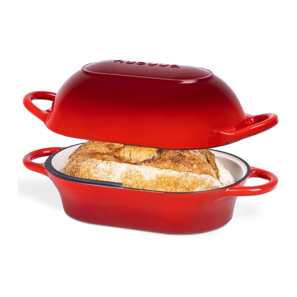 Dutch Oven For Sourdough Bread Baking – Enamelled Cast Iron Bread Loaf Pot –