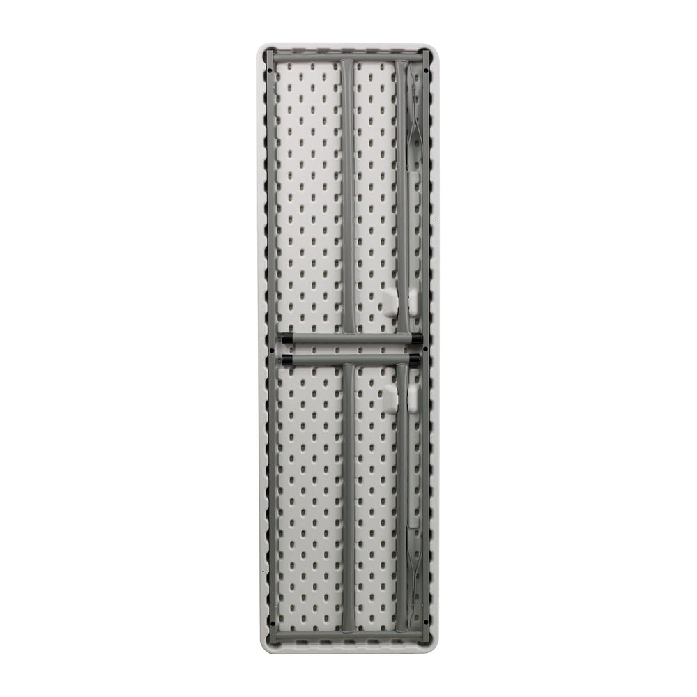 EMMA + OLIVER 5' White Rectangular Plastic Folding Table