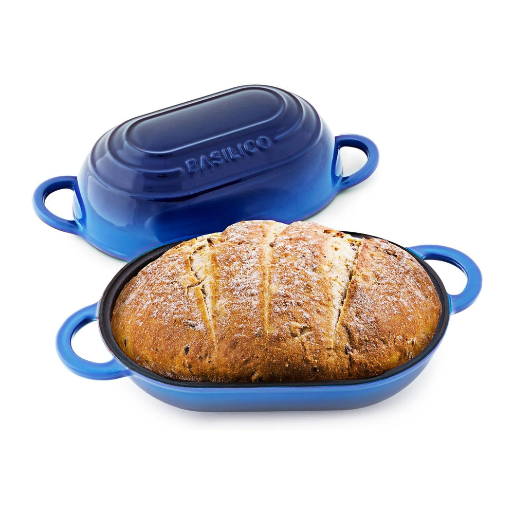 Enameled Cast Iron Bread Oven 2 Qt, Non-Stick Single Loaf Cast Iron Bread Pan