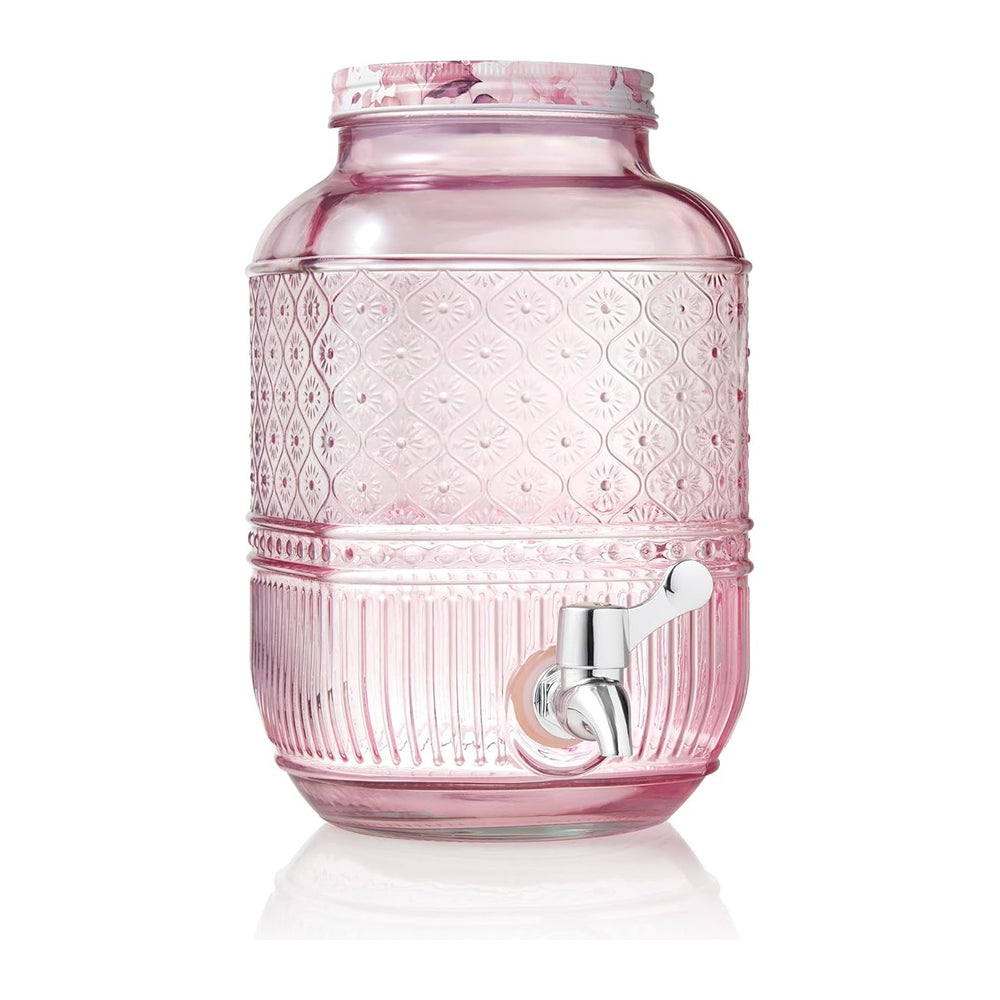 Godinger Drink Dispenser, Glass Water Dispenser, Large Beverage Dispenser