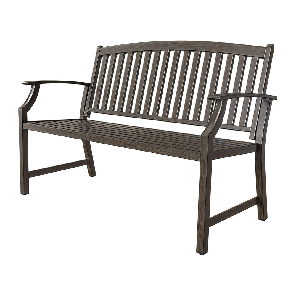 Grand patio 52" Farmhouse Outdoor Bench, Garden Benches with Anti-Rust A...