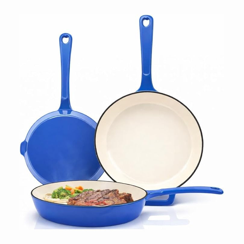 Hisencn Enameled Cast Iron Skillet