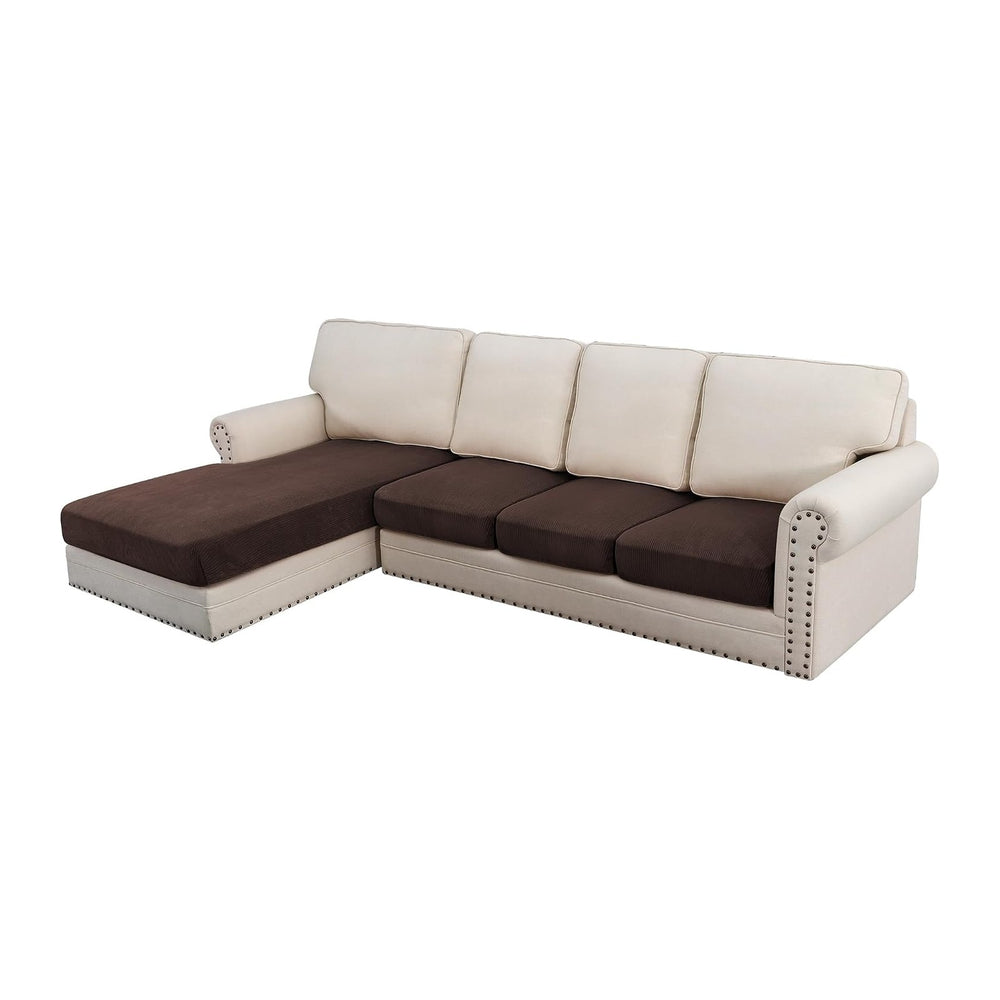H.VERSAILTEX Velvet Stretch Sectional Couch Covers